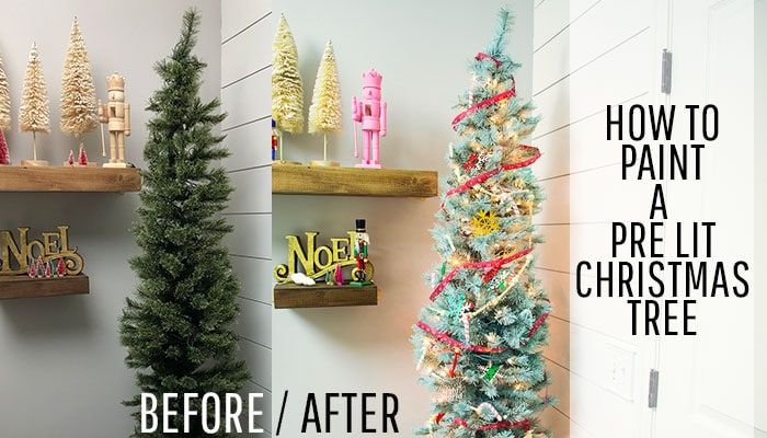 How to Spray Paint a Pre Lit Christmas Tree (The Easy Way)