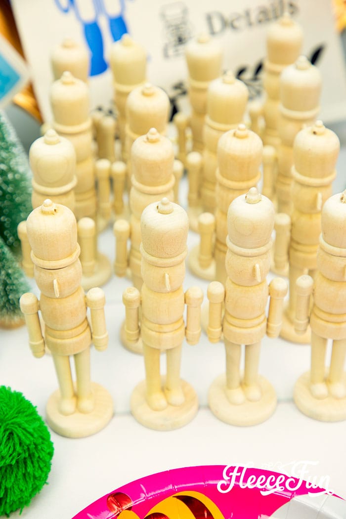 This Nutcracker Ornament DIY is easy and fun for all ages. Set up is perfect for a party and everyone can let their creativity shine with this tutorial!