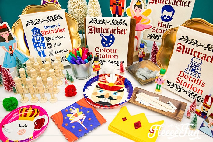 This Nutcracker Ornament DIY is easy and fun for all ages. Set up is perfect for a party and everyone can let their creativity shine with this tutorial!