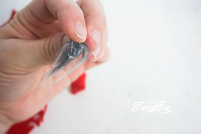 Making a custom gnome for an ornament using fleecefun’s free template and tutorial
