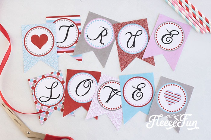 finished banner pieces