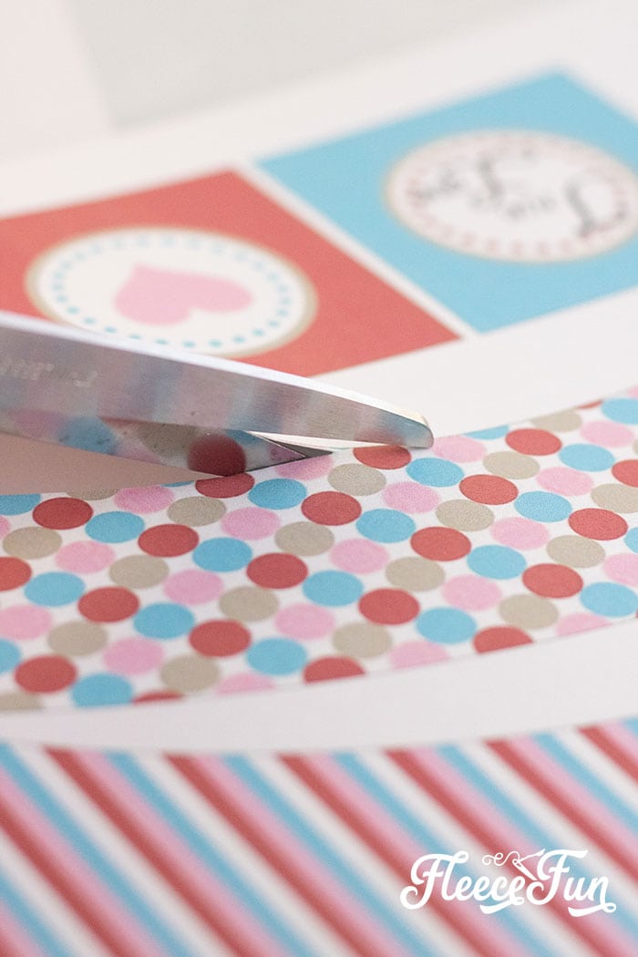 Hand-cut cupcake topper shapes ready for assembly using fleecefun tutorial