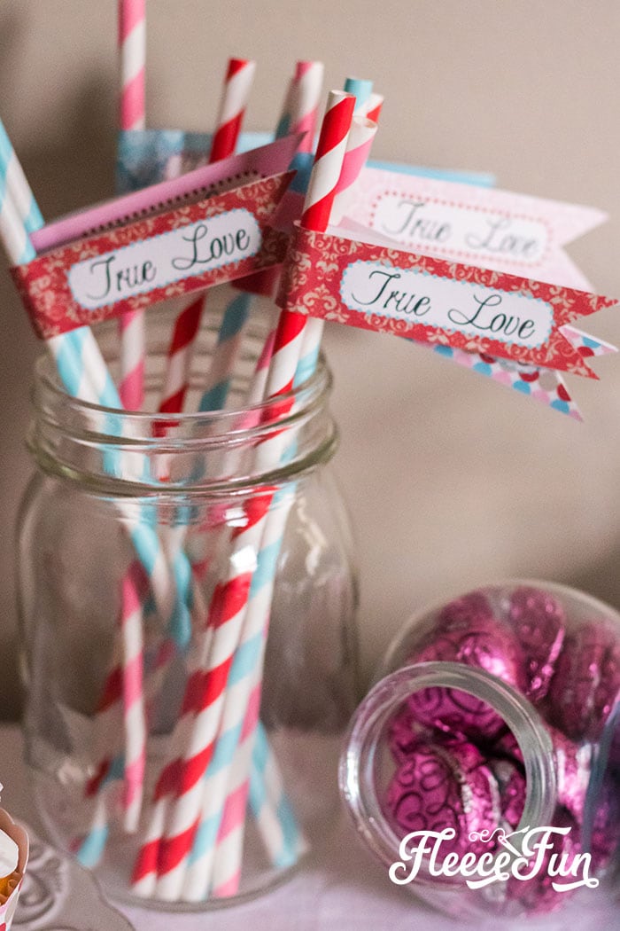 These free Valentines printables are cute and easy to make. Step by step instructions to make a Banner, cupcake wraps and more!