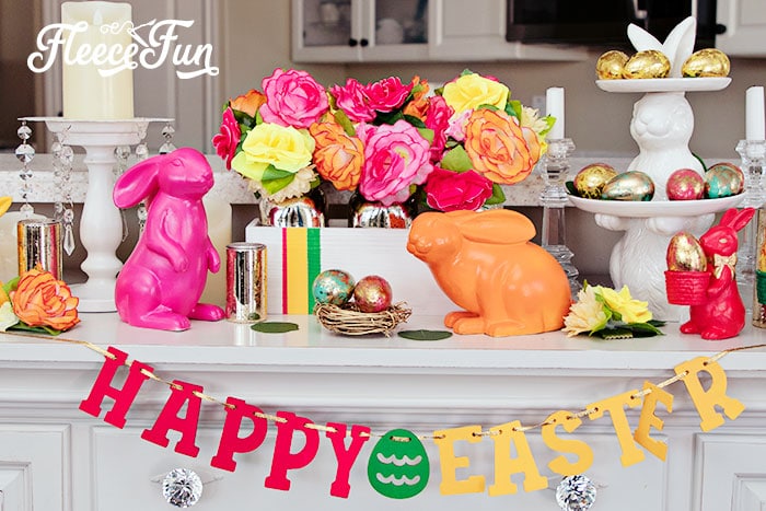 Follow this step-by-step fleecefun free tutorial to craft a festive Easter centerpiece.