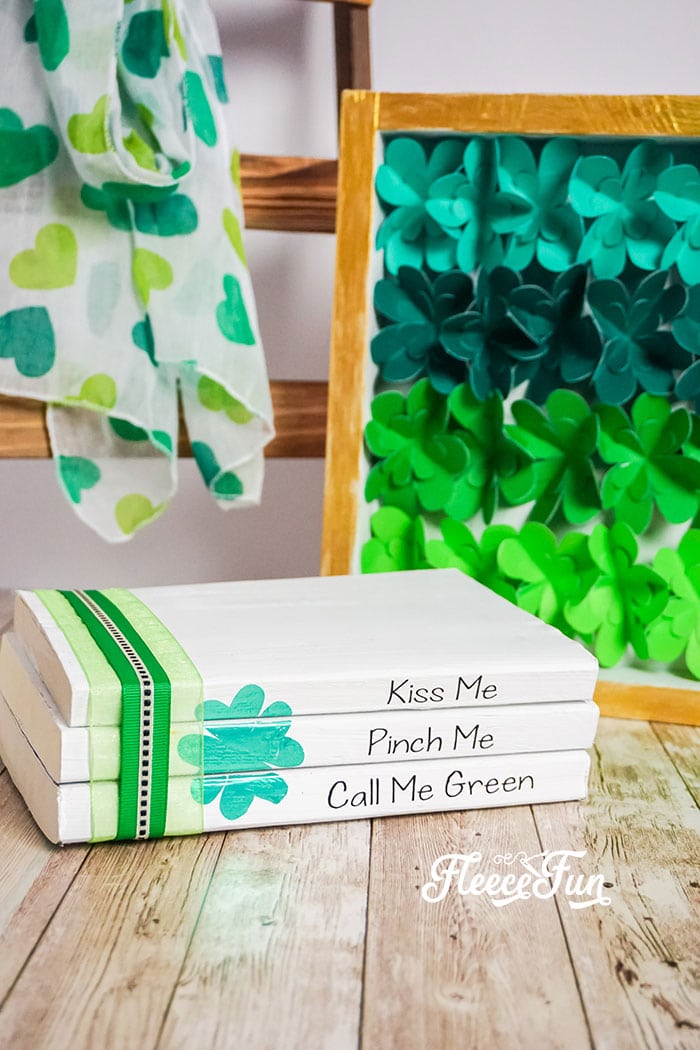 I love this St. Patrick's Day Decor - Easy Upcycle Book Craft. It comes with a free SVG and would so cute on my mantle! Love that you can upcycle books too!