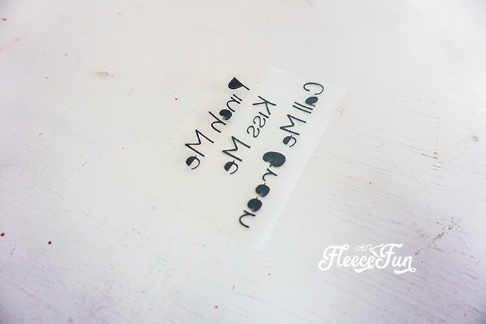 weeding the lettering