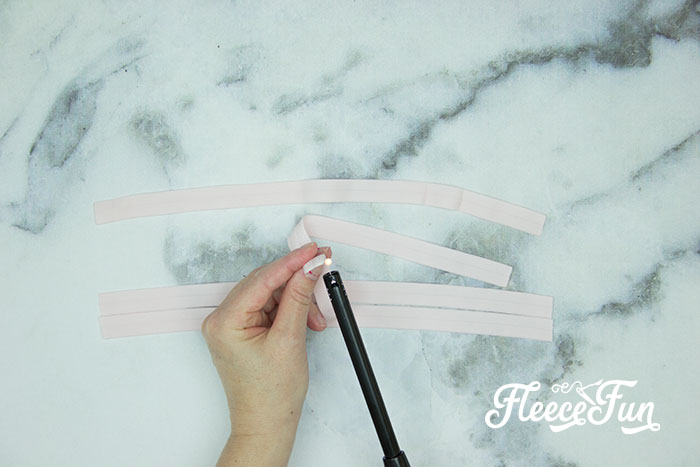 melting the ends of the elastic