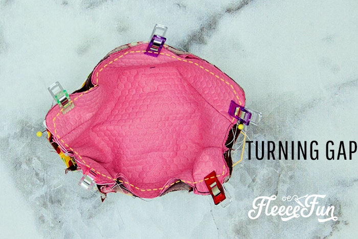 sewing all pieces together.