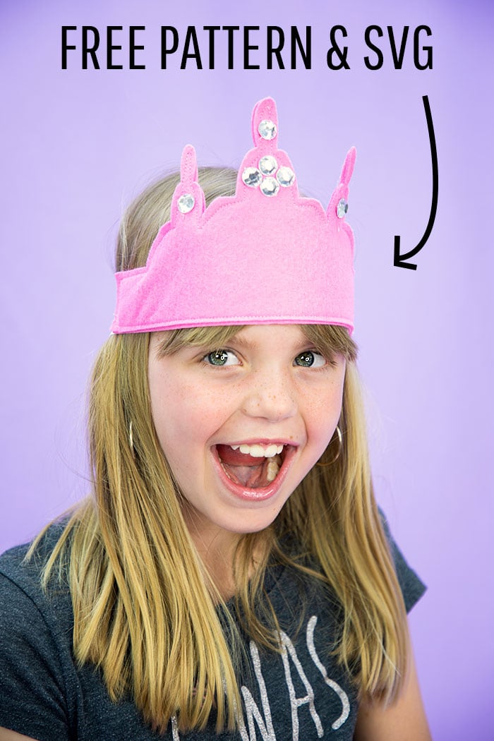 Use fleecefun's free SVG and pattern to create the perfect DIY felt tiara.