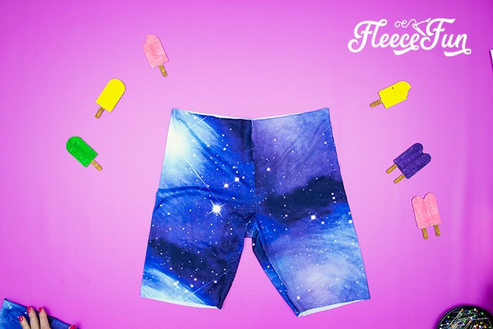 adding the waistband to the shorts