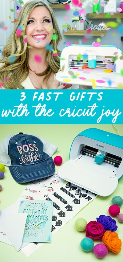 3 Last Minute Gifts with a Cricut Joy - ideas on how you can make a cute gift set in under 20 minutes with a Cricut Joy! Perfect for Cricut beginners.