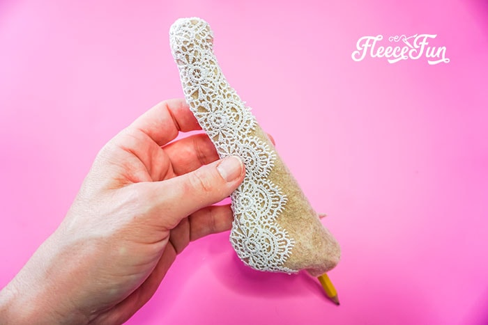 Pencil to turn ornament. This delicate Ballet Slipper Handmade Ornament Tutorial is inspired by the Nutcracker Suite! Free PDF pattern and SVG file with step by step directions.