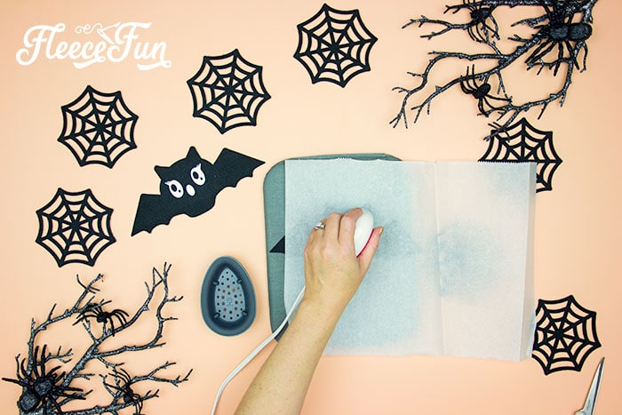 Making your Halloween bats come alive by adding eyes with fleecefun free tutorial.