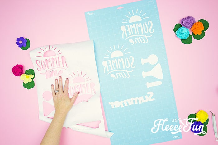 showing stencil. Making a freezer paper stencil for T-shirts is easy with this step by step tutorial! Included are tips & tricks to help you have success with your project.