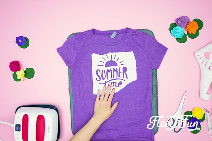stencil applied to shirt. Making a freezer paper stencil for T-shirts is easy with this step by step tutorial! Included are tips & tricks to help you have success with your project.
