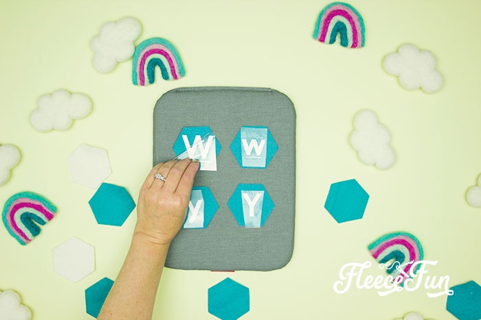 peeling the vinyl transfer. This Matching Game DIY is perfect for learning and made to be durable to last for several years of abuse from kids!