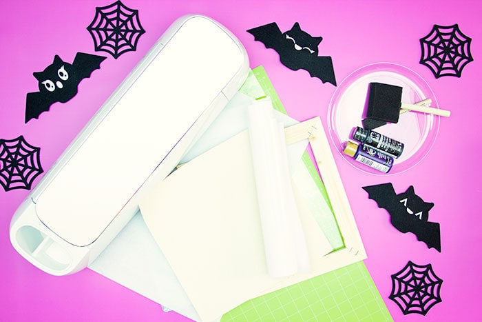 Fun Halloween craft project with free SVG template from Fleecefun