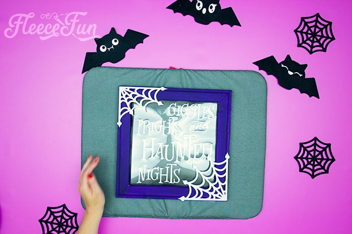 Step-by-step assembly of Halloween SVG decor from Fleecefun