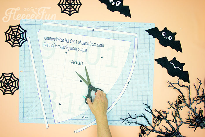 pattern cut down to interfacing. Learn how to make a witch hat with this free pdf pattern and step by step tutorial. This couture style hat is sure to be a favorite year after year.