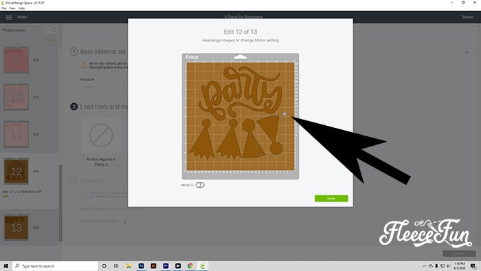 preparing the design