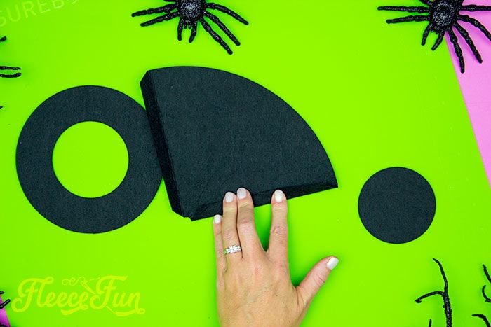 folding over the dge. This DIY Mini Witch Hat is no sew and comes with a free PDF pattern and SVG template to make it a breeze! 3 mini sizes so you can make the perfect hat!
