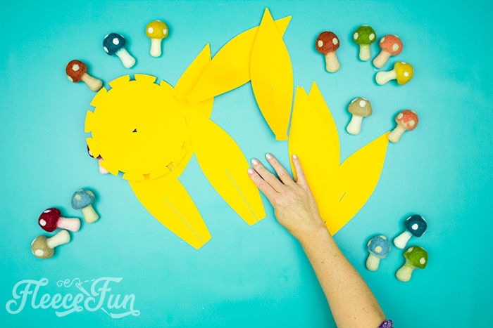 start with bottom layer (4). This Giant Paper Sunflower DIY (FREE SVG files) is perfect for fall! Make a Giant flower wall or use it to decorate your space! So many possibilities!