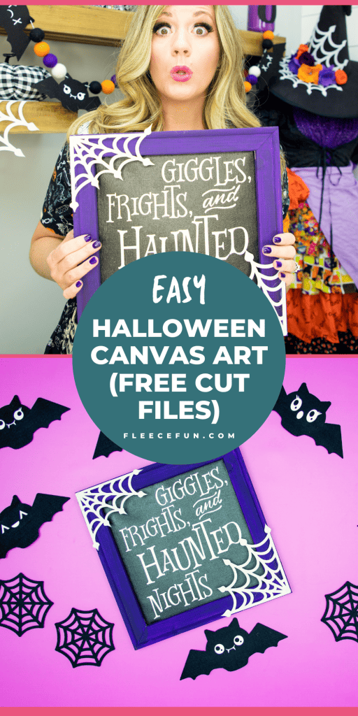 This free Halloween SVG decor is fun to make and a fun addition to your home! With the free files and few items you can easily make this for your own! 