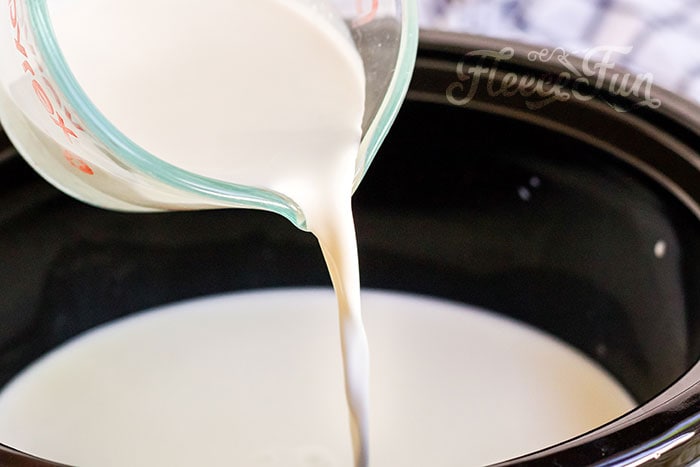 Add milk.