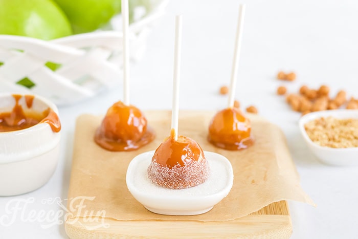 Learn how to make Mini Caramel Apples that easy and less messy! Perfect little bite of Autumn without - the mess!