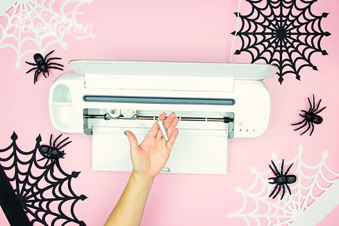 Fine point blade for Cricut Machine. These Spider Web doilies Free SVG files are the perfect finishing touch to you Halloween decor!  The free SVG includes 3 designs for decorating spookiness!