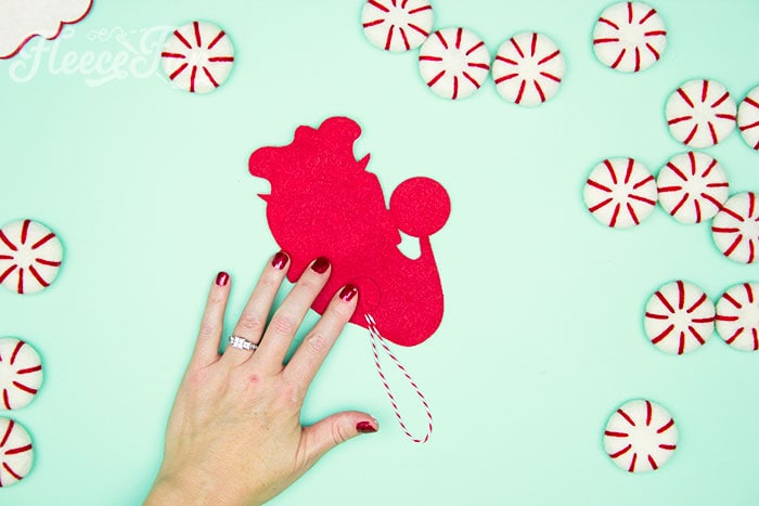 glue the ribbon into place