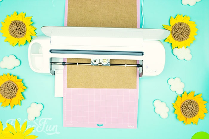 Cutting out the felt flowers for DIY project on fleecefun