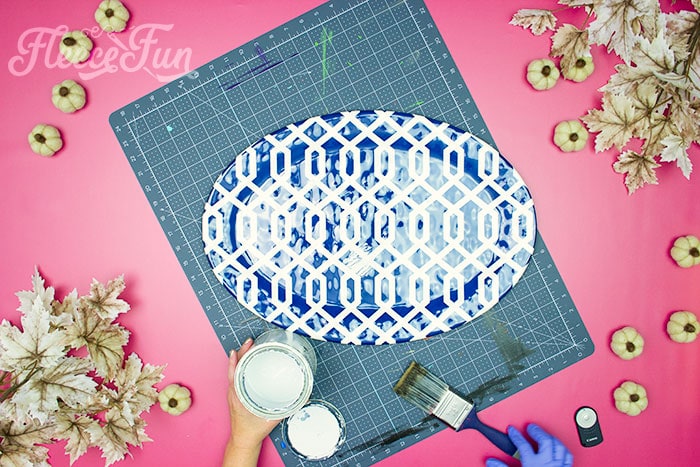 DIY Thanksgiving platter preparation with fleecefun free tutorial