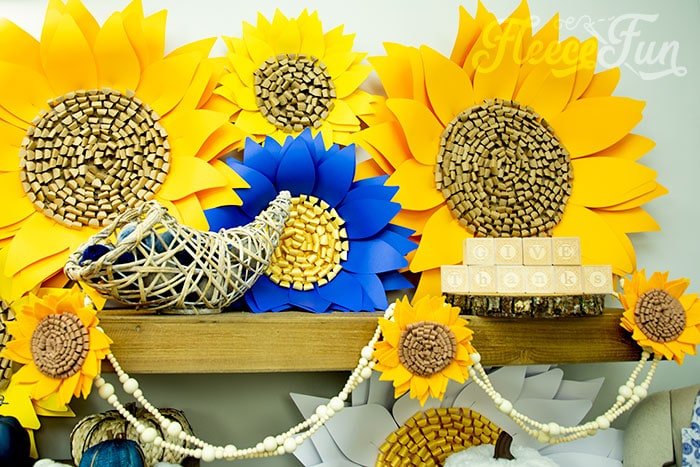 Use the felt flowers as a nice addition to some garland