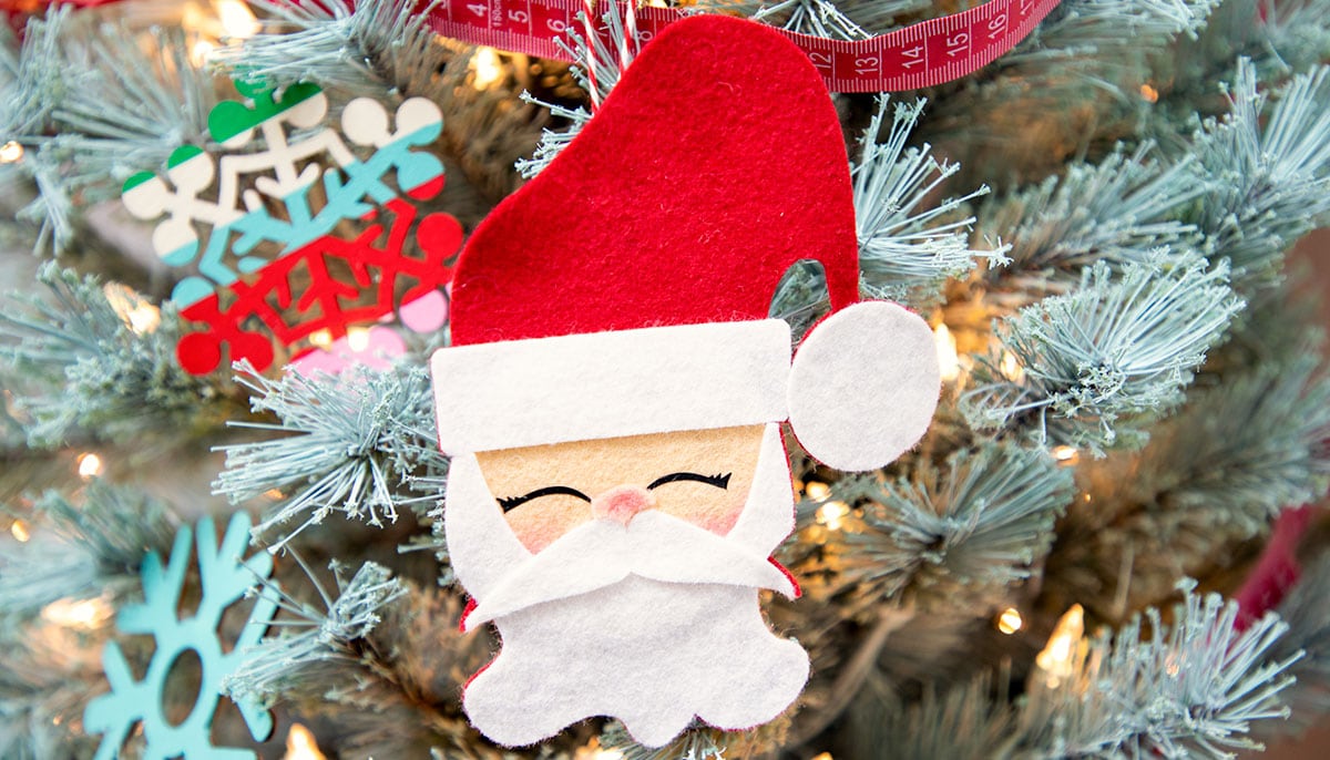 Free Ornament Template: Felt Santa DIY