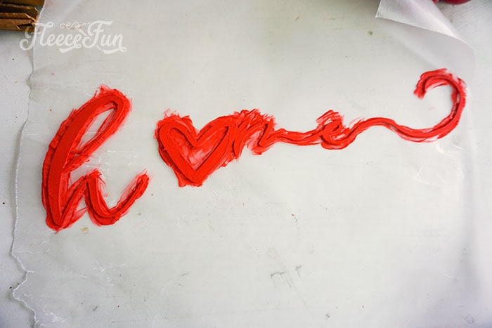 Cut out the free SVG file using fleecefun's free template and tutorial for your Valentine craft.