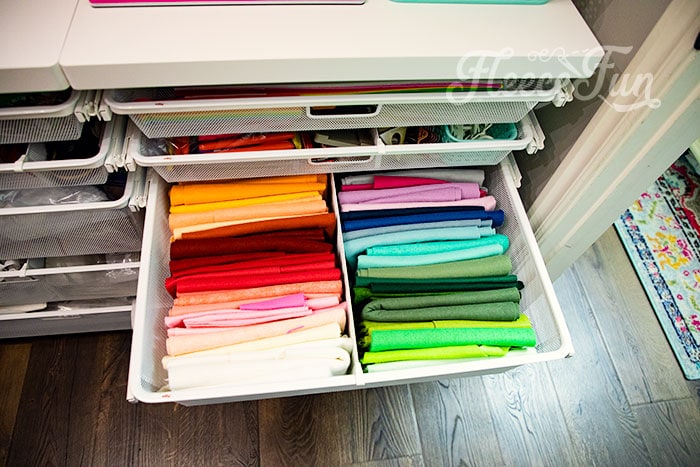 Craft Closet Organization is possible! See how I took my chaos to order and you can too! Step by step guide with before and after photos. Learn the five steps to designing the craft closet of your dreams.