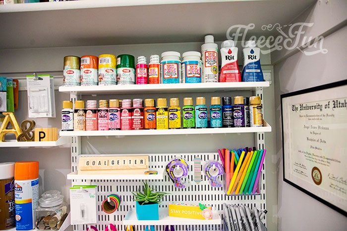 Craft Closet Organization is possible! See how I took my chaos to order and you can too! Step by step guide with before and after photos. Learn the five steps to designing the craft closet of your dreams.