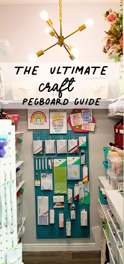 Finishing up my Craft closet I thought it would be fun to show you How to Make a Giant Pegboard for Your Craft Room. It's really easy - it looks good and when you opt to do it yourself you can save a LOT of money. 