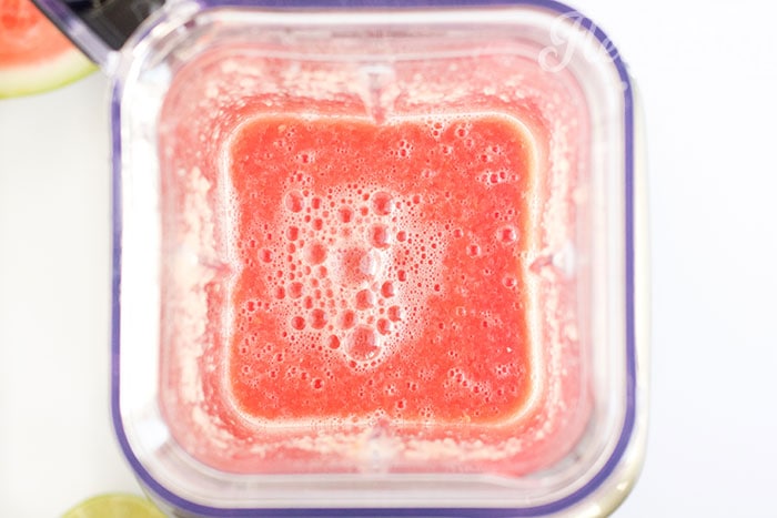 Ingredients blended. This easy watermelon popsicle recipe is the perfect summer treat. Made with a few simple ingredients: it's fun blend of sweet and tart to tickle the taste buds.