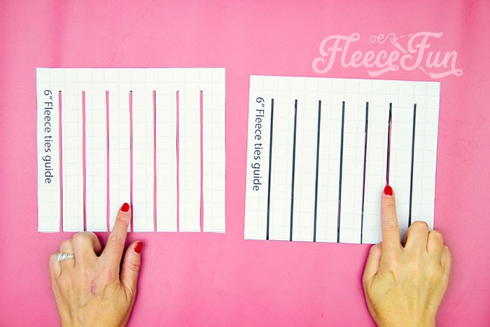 how the fleece tie blnaket templates work. Learn how to make a No Sew Fleece Tie Blanket 3 different ways. Never before seen techniques and FREE templates to make it fast and easy.