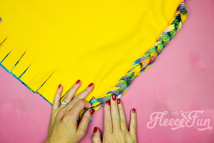 Braidn continued. Learn how to make a No Sew Fleece Tie Blanket 3 different ways. Never before seen techniques and FREE templates to make it fast and easy.