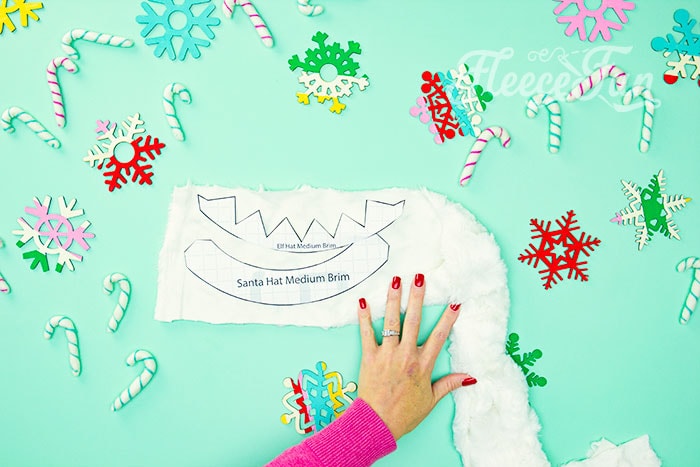 cutting out the brim using the pattern