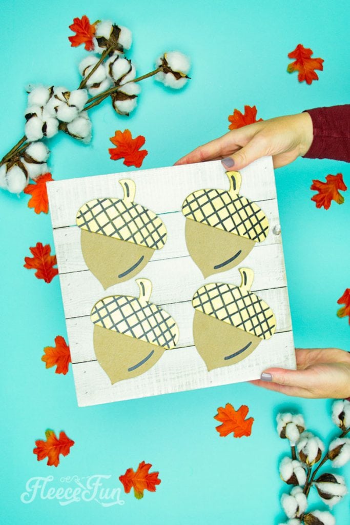 DIY acorn craft with free template from FleeceFun