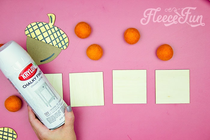 Quick Fall Décor Projects with Free SVG. This fall décor provides a quick way to spruce up your seasonal decorations. this step involves painting the tiles with he color you desire.