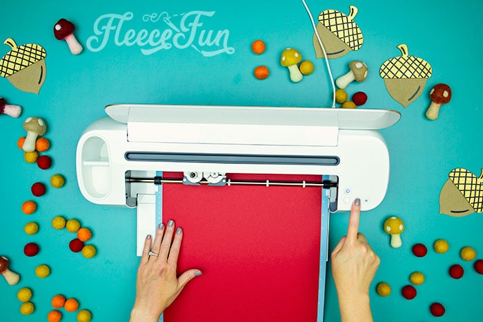 paper loaded into the Cricut Machine