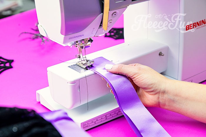 Sewing the binding