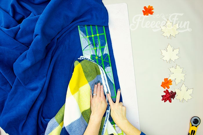 These are the edges of the blanket that are a different texture, have holes in and sometimes writing/ and the pattern stops.