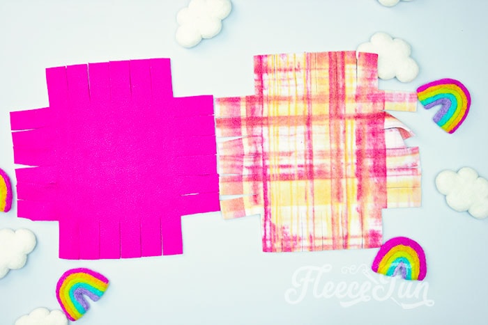 Step-by-step guide to assembling and tying your fleece patchwork blanket with fleecefun.