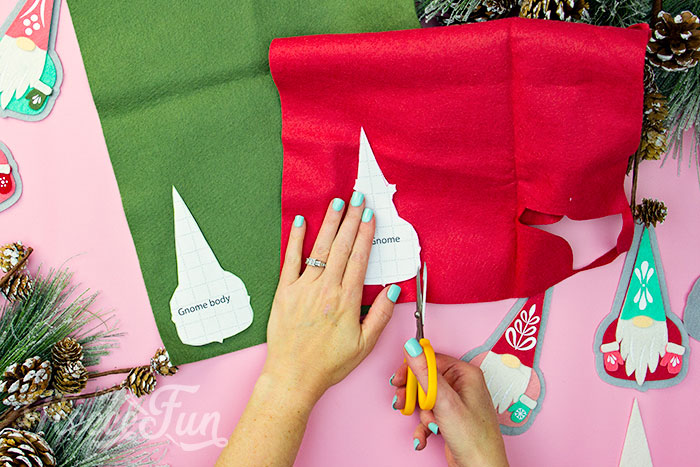 cut out the patterns of your desired color